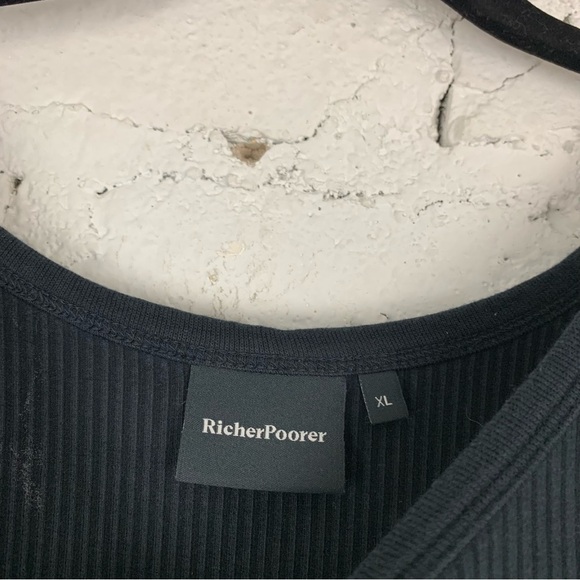 Richer Poorer Black Vintage Ribbed Tank High Neck XL - Picture 9 of 13